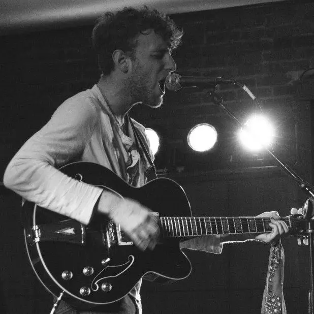 Jordan Lovinger performing jazz guitar at Dazzle Denver